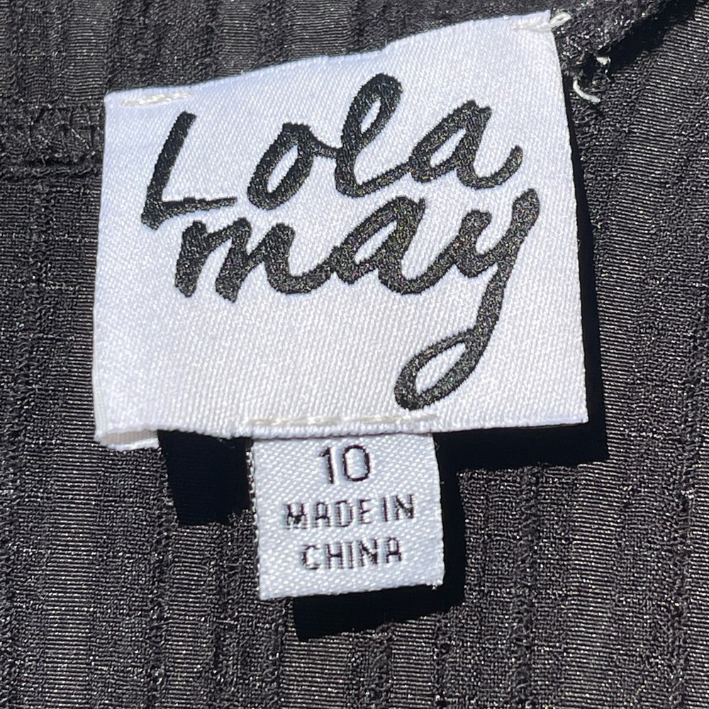Lola May Casual Black Dress Size 10 - Picture 5 of 11